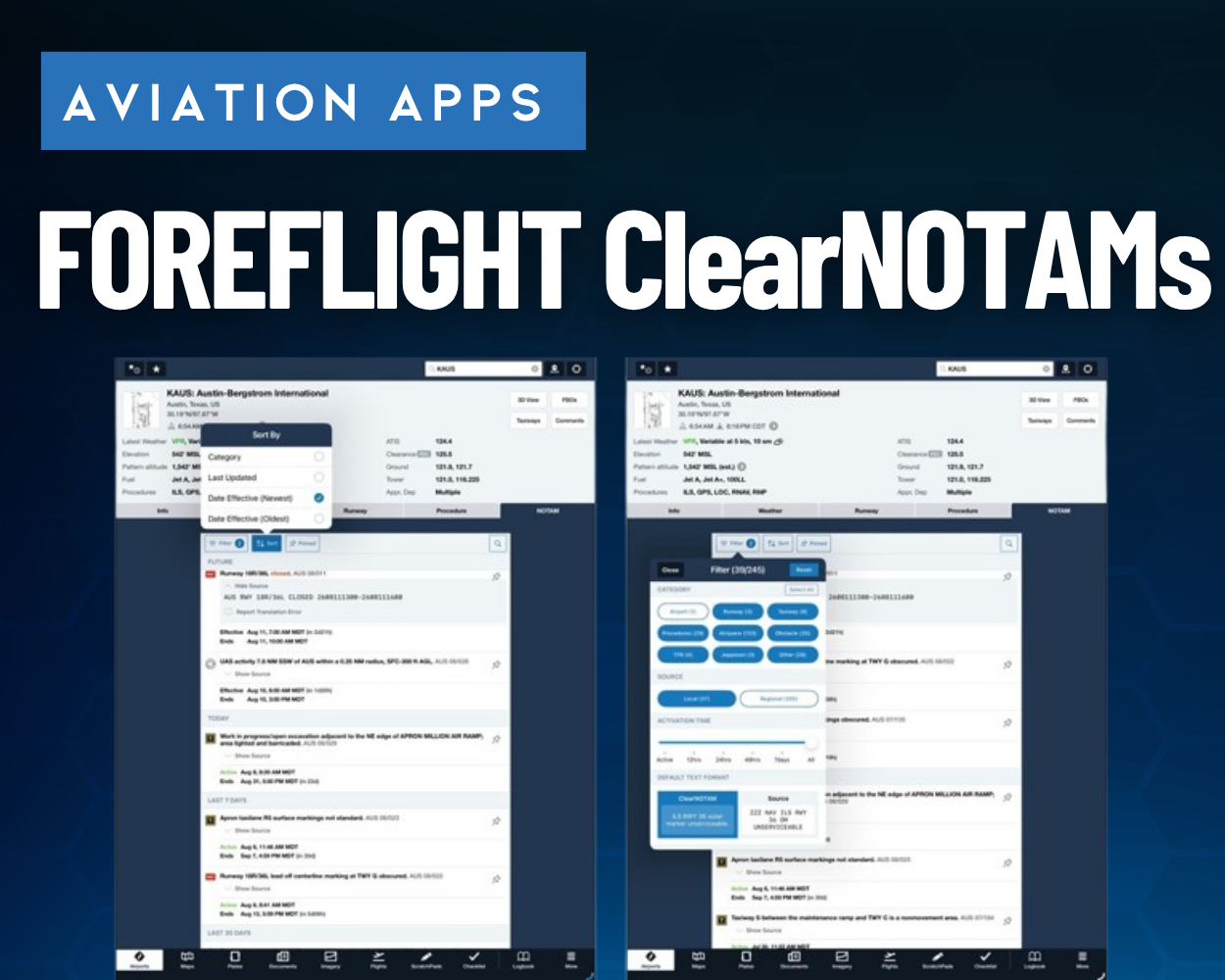 ForeFlight Introduces ClearNOTAMs: Plain-English, AI-Powered NOTAMs : iPad Pilot News