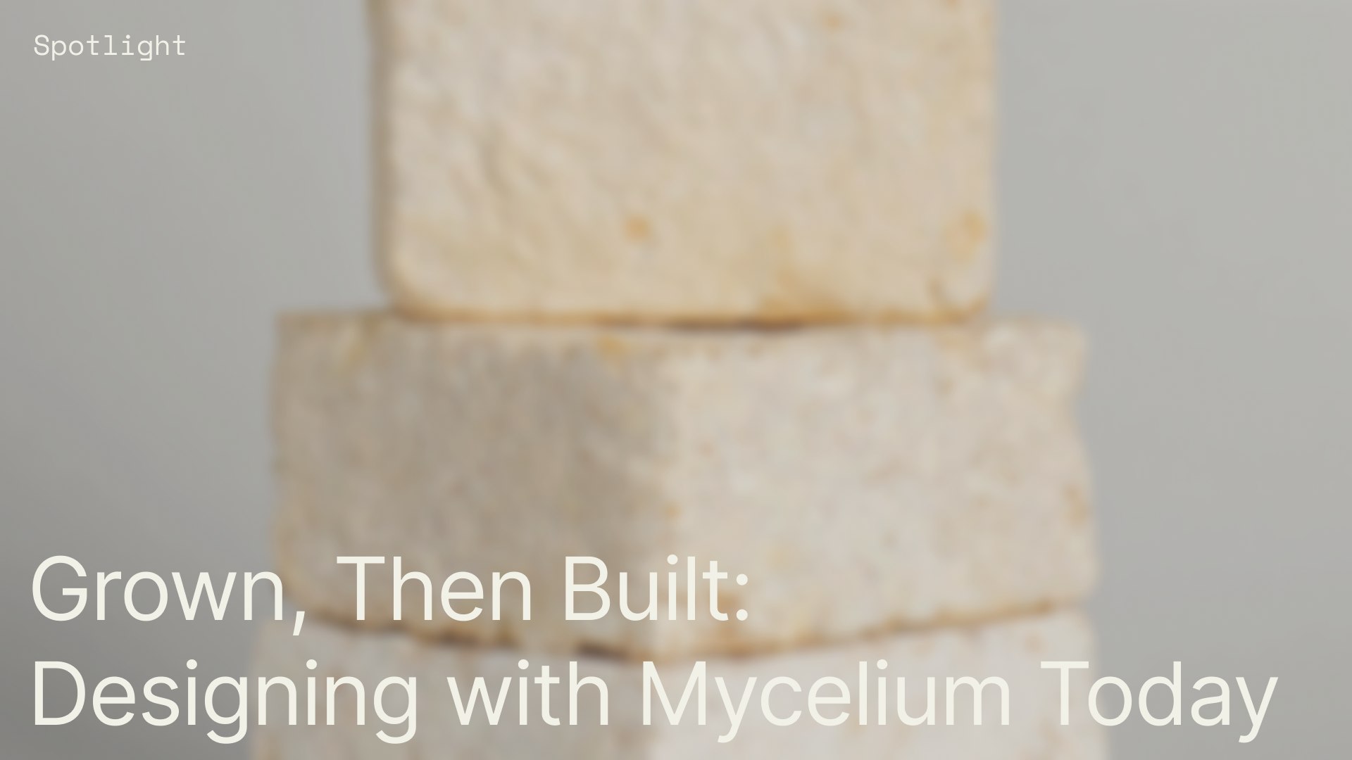 Grown, Then Built: Designing with Mycelium Today