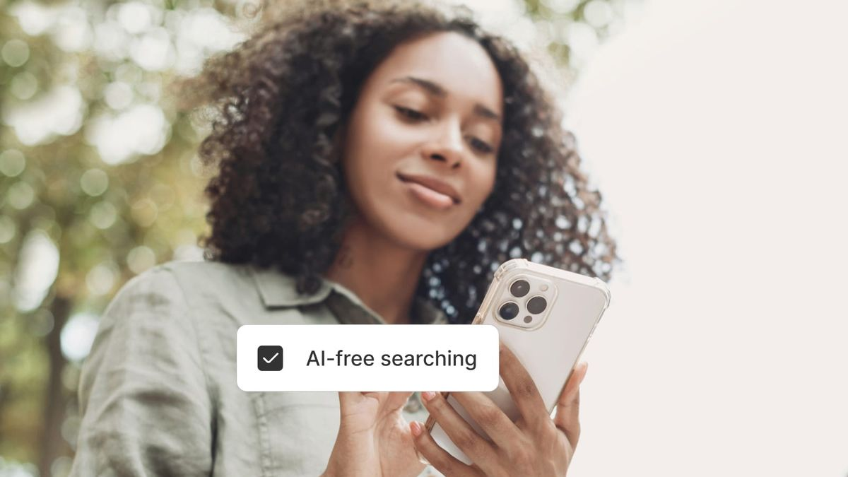 You can now choose AI-free search