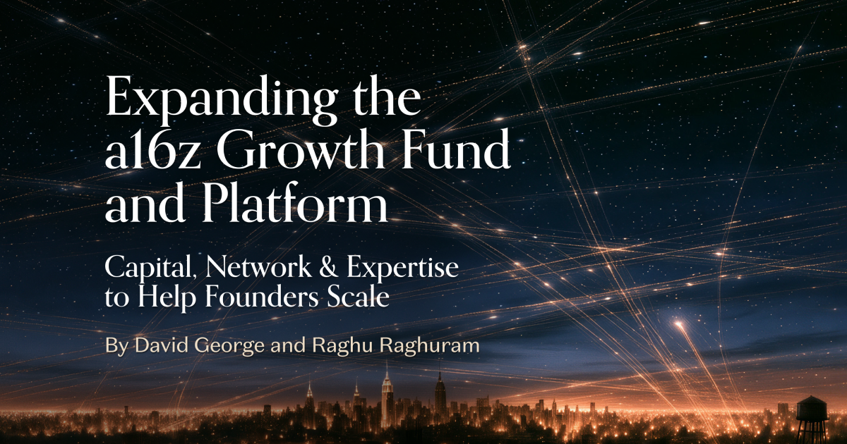 a16z says its fifth growth fund has closed additional capital, bringing its total to $8.5B (Andreessen Horowitz)