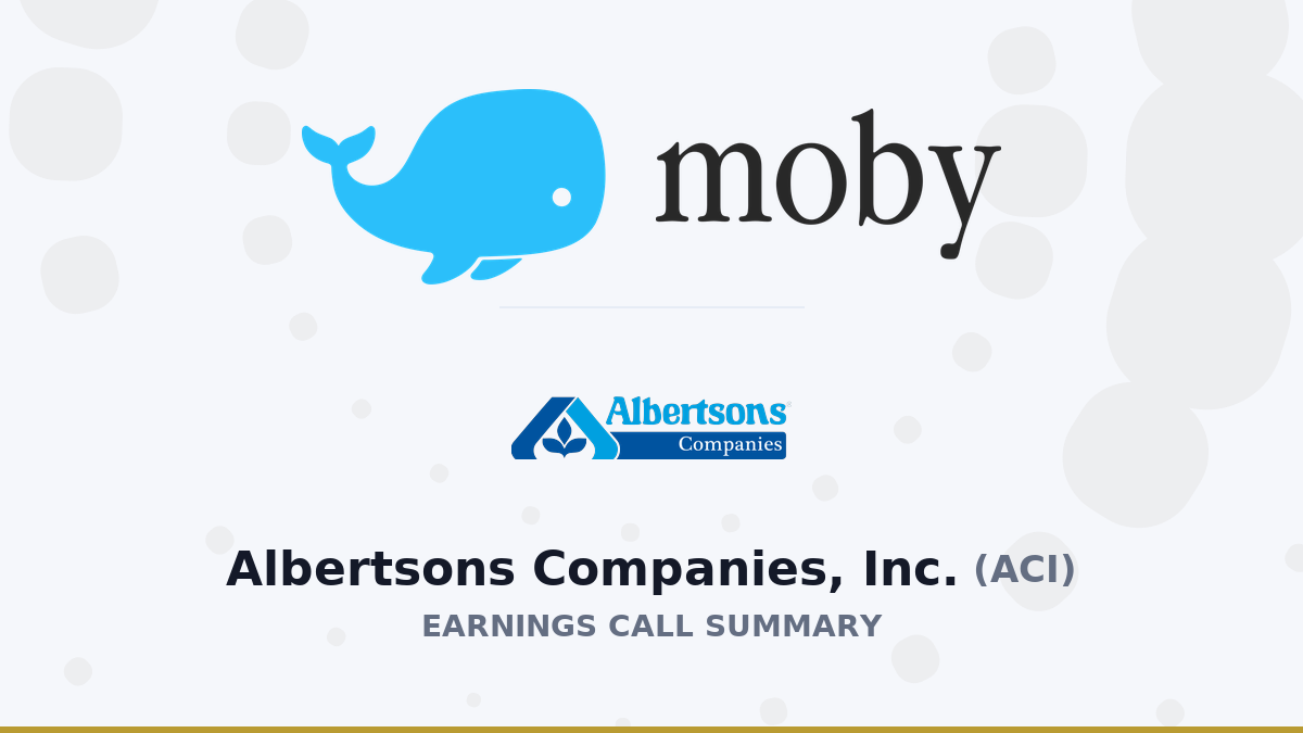 Albertsons Companies, Inc. Q1 2026 Earnings Call Summary