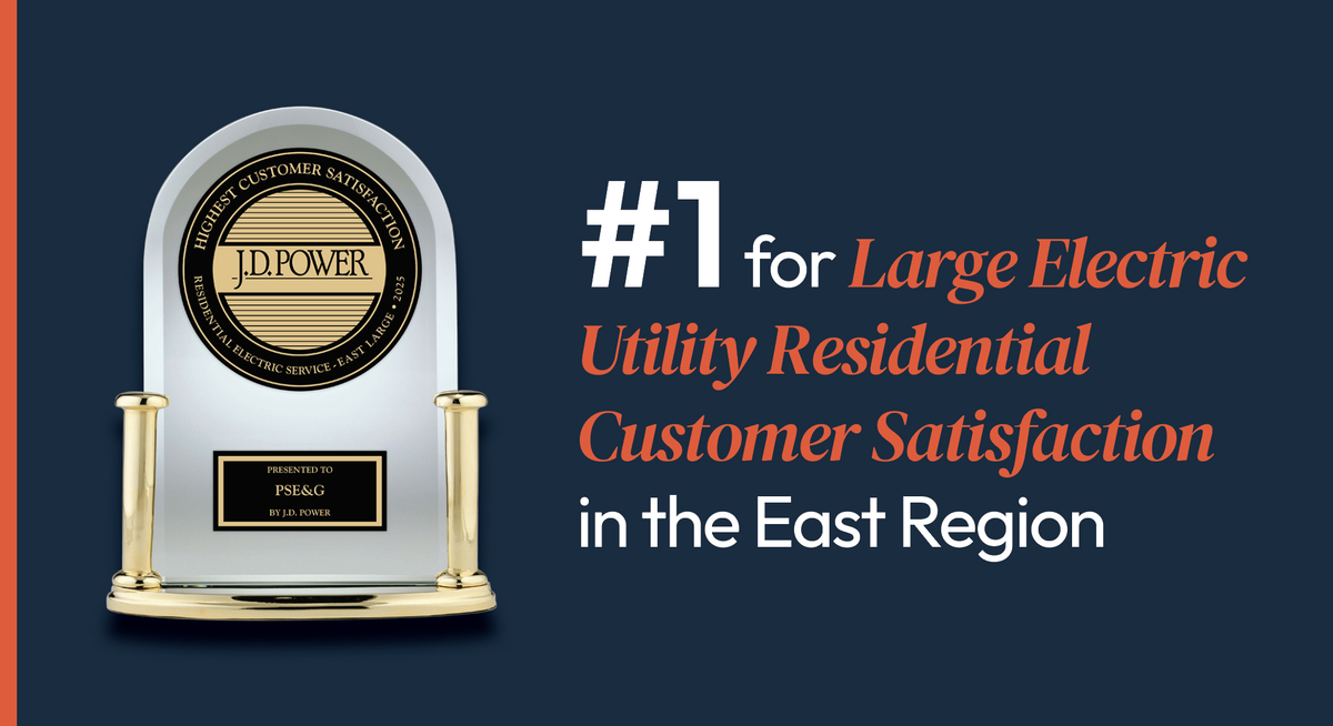 PSE&G Ranked No. 1 for Residential Electric in the East by J.D. Power