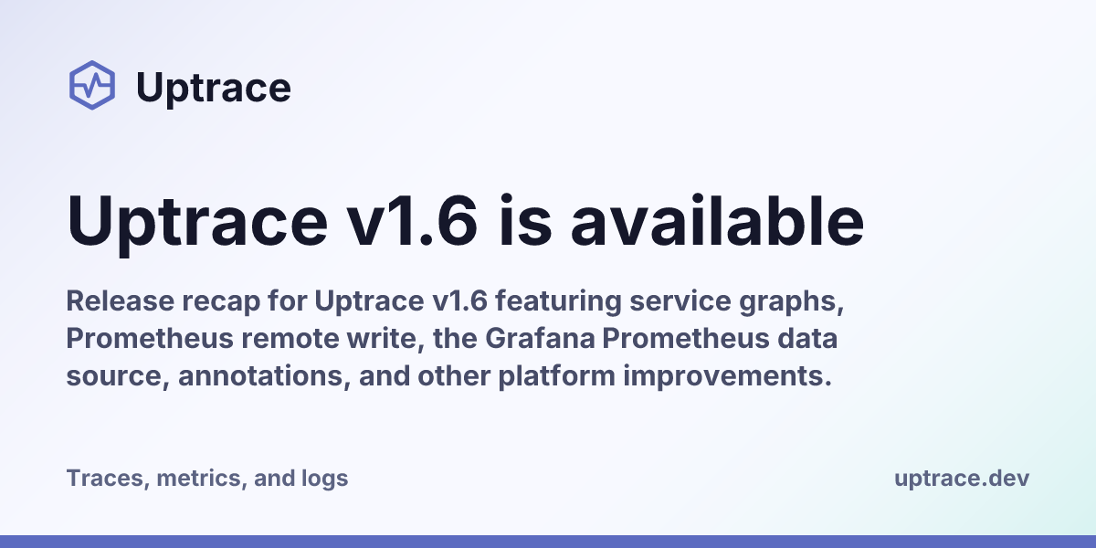 Uptrace v1.6 is available