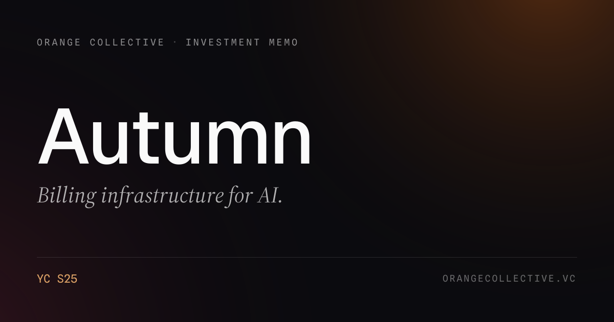 Autumn Investment Memo
