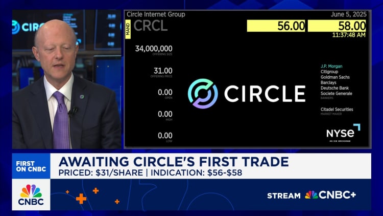 Stablecoin issuer Circle doubles in NYSE debut after pricing IPO above expected range