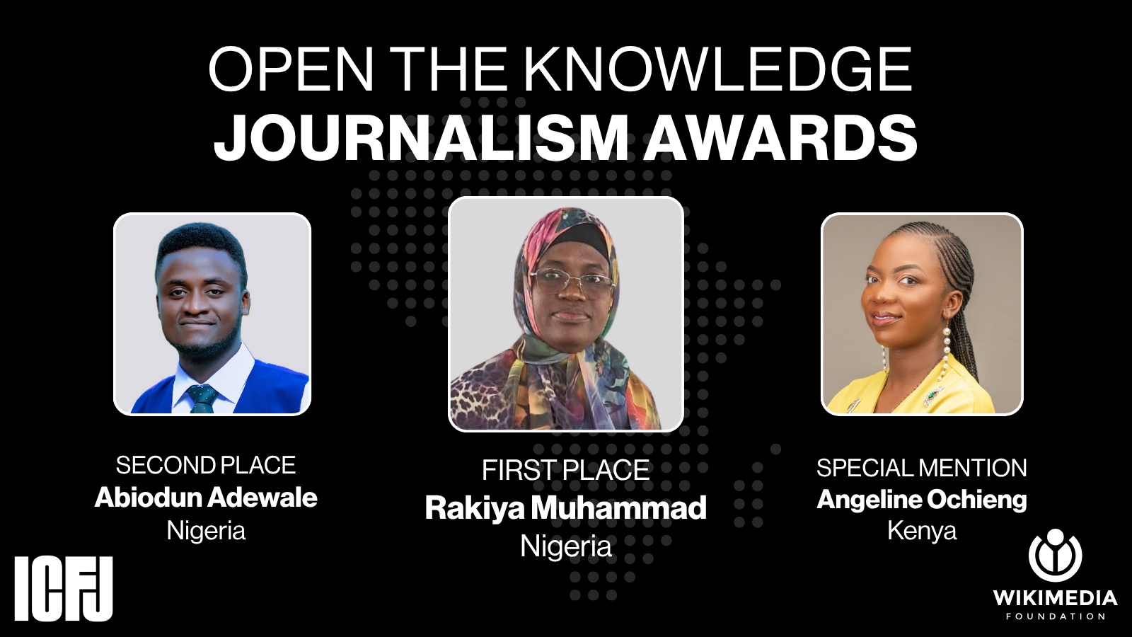 African Journalists Receive ‘Open the Knowledge’ Awards from ICFJ and Wikimedia Foundation