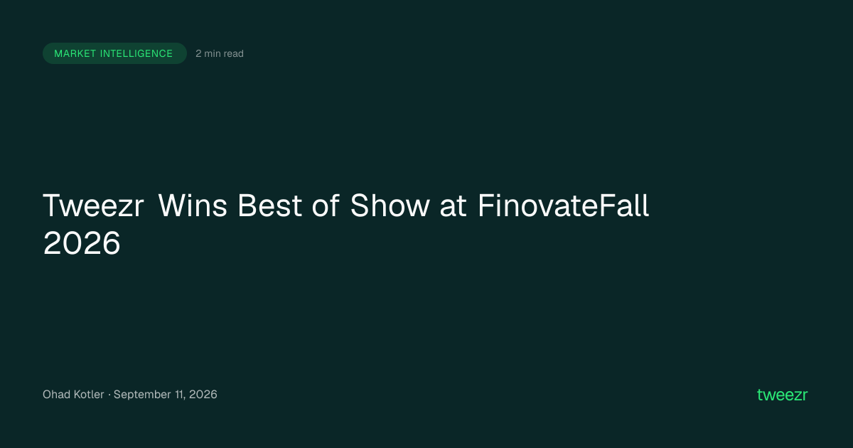Tweezr Wins Best of Show at FinovateFall 2026