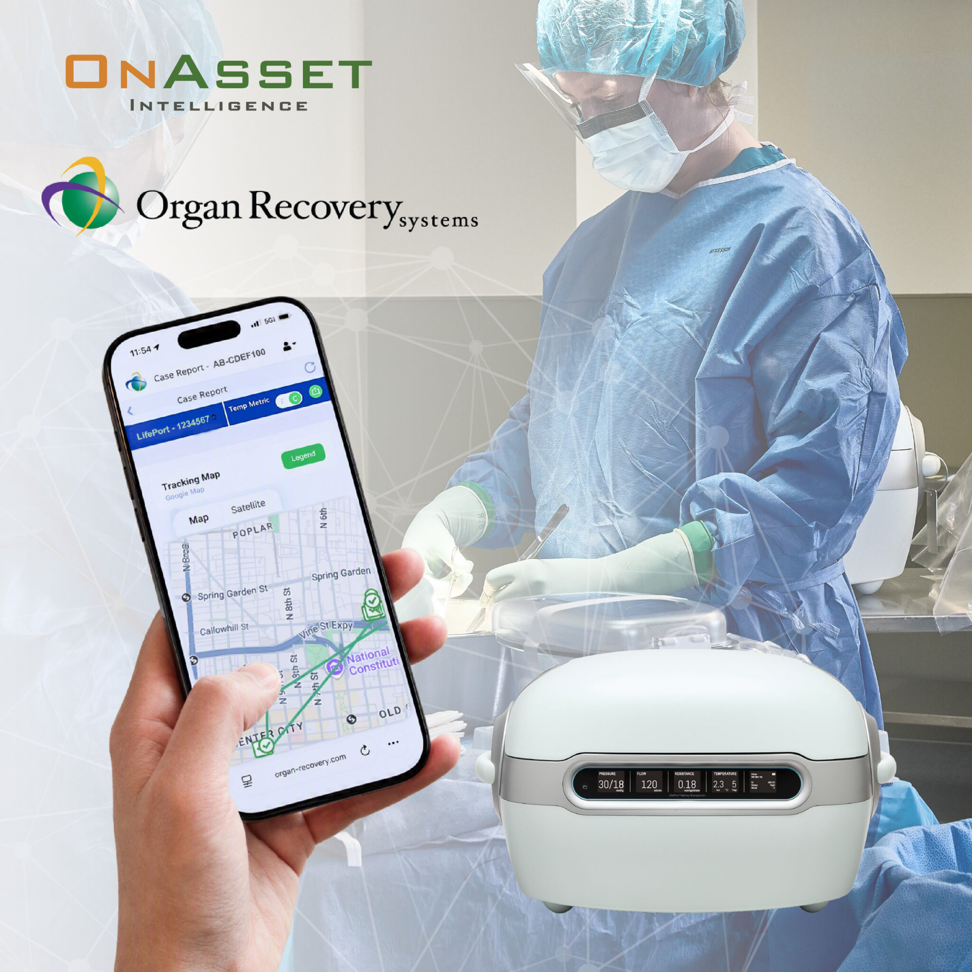 OnAsset Intelligence and Organ Recovery Systems Partner to Enhance Organ Transportation and Monitoring