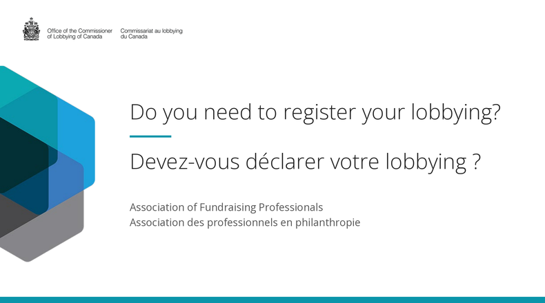 AFP Canada Webinar with the Commissioner of Lobbying of Canada / Webinaire de l'AFP Canada avec la commissaire au lobbying du Canada