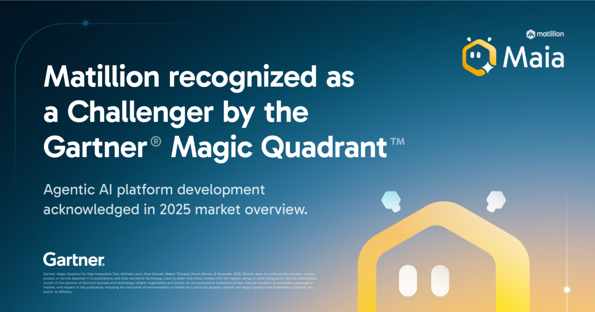 Matillion recognized as a Challenger by the Gartner® Magic Quadrant™