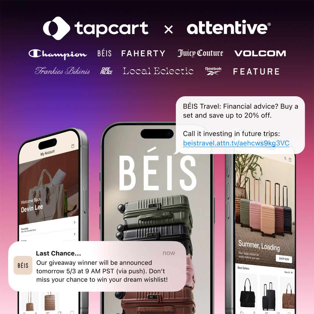 Tapcart partners with Attentive for integrated push notification campaigns