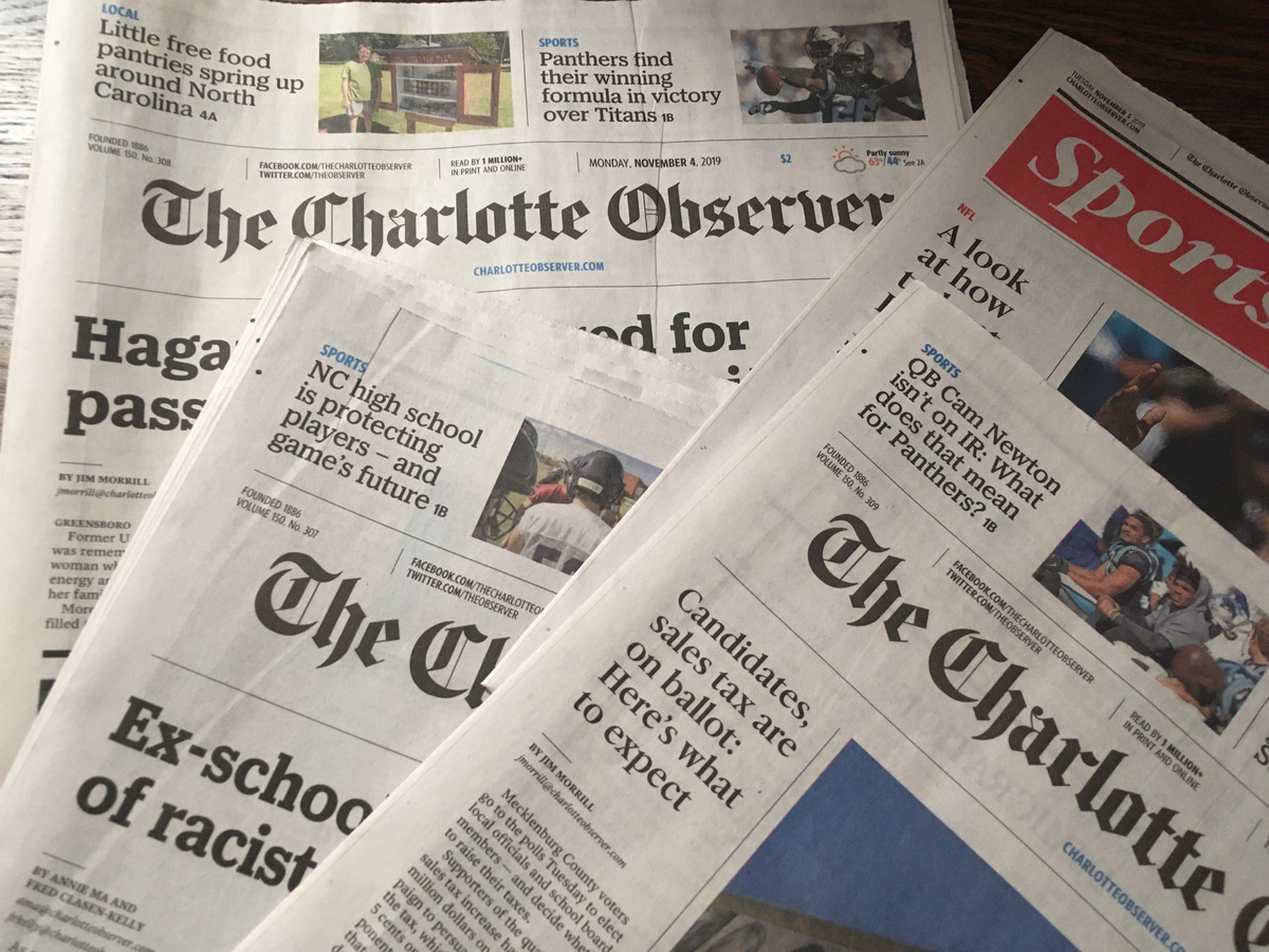 Journalists with the Charlotte Observer form a union, continuing a trend among Carolina newspapers