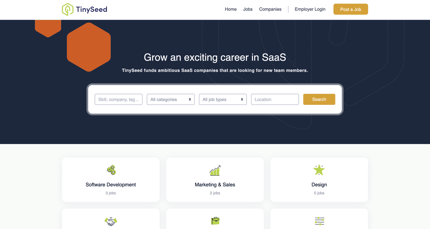 Get a Job at a TinySeed Company via the TinySeed Job Board