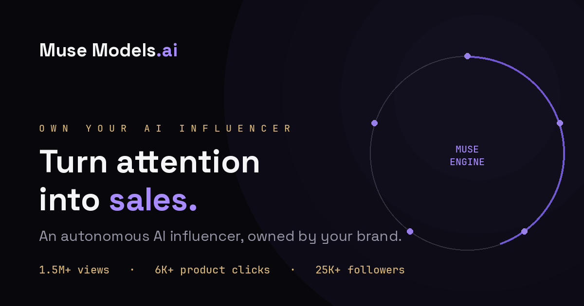 Every company will have its own AI influencer - Muse Models vision