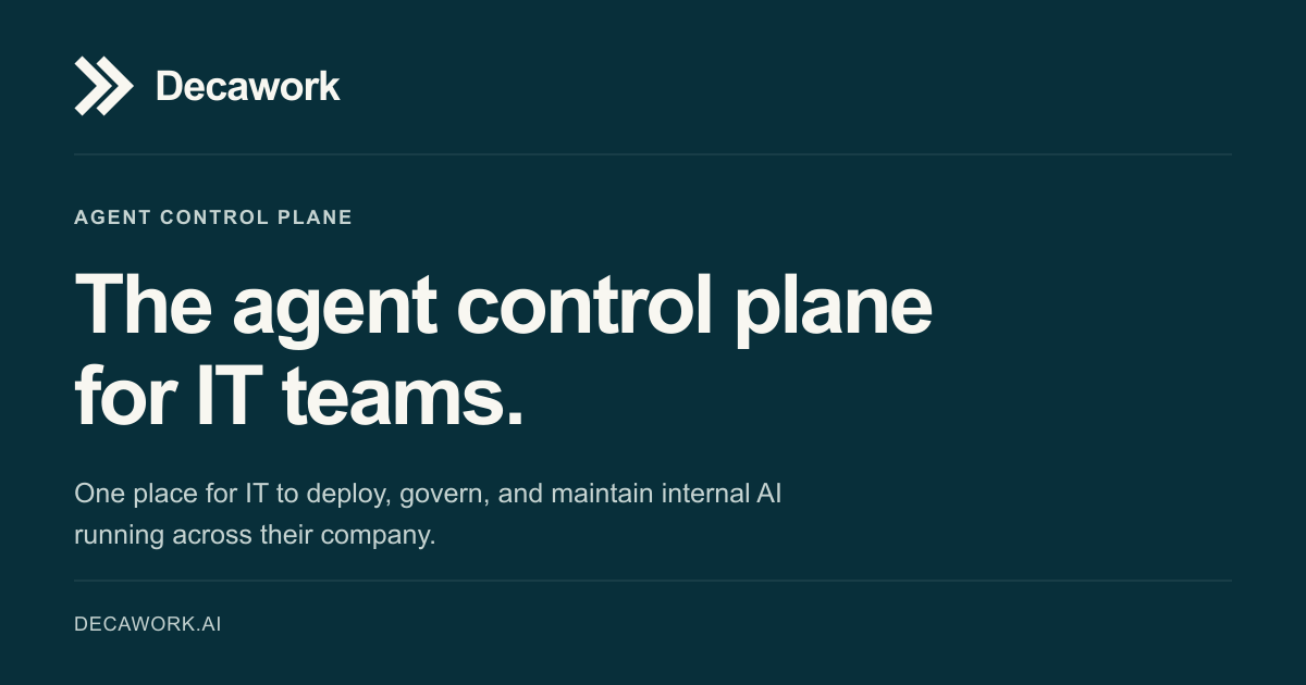 Decawork launches at YC (Summer 2026)