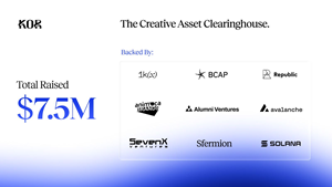 KOR Protocol Raises $7.5 Million Series A to Build the Creative Asset Clearinghouse