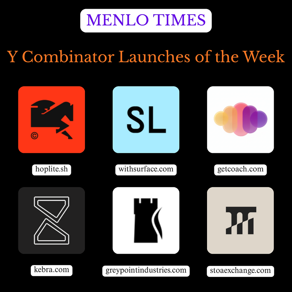Y Combinator Launches of the Week: Hoplite, Surface Labs, COACH, Kebra, Greypoint, Stoa