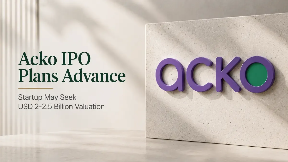 Acko IPO Plans Advance, Startup May Seek USD 2-2.5 Billion Valuation