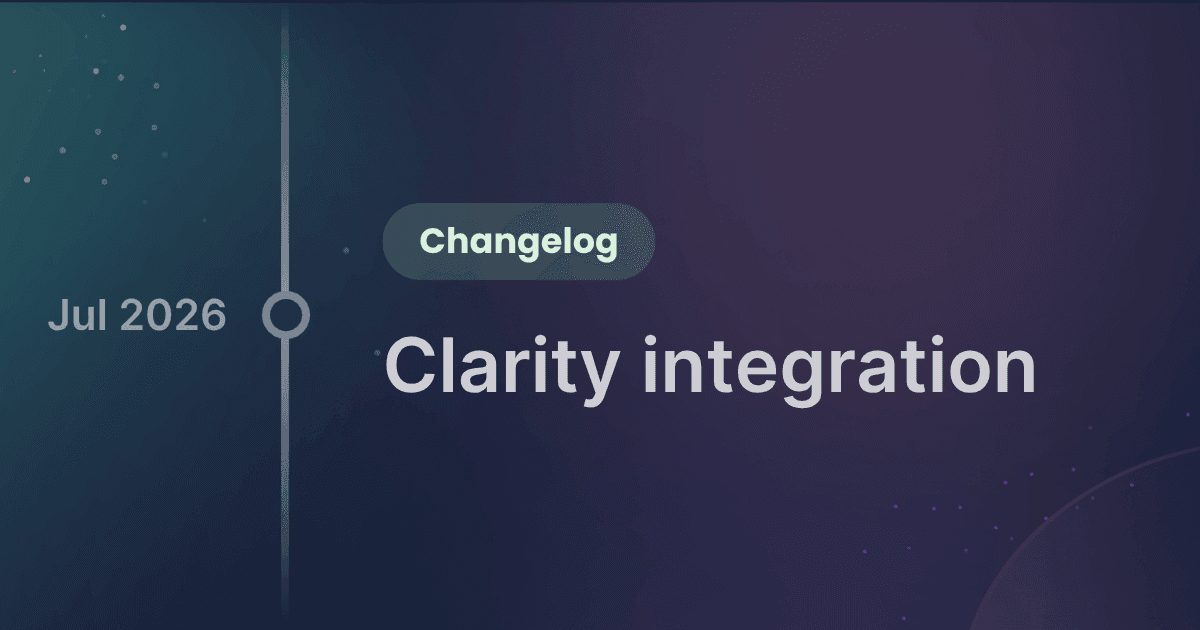 Product update: new Microsoft Clarity integration