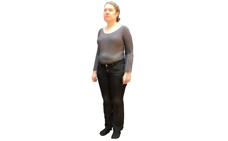 The ShapeScale 3D scanner can color-code your body changes