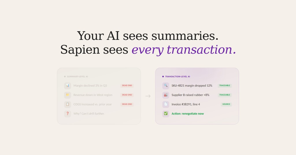 Transaction-level vs summary-level AI for finance