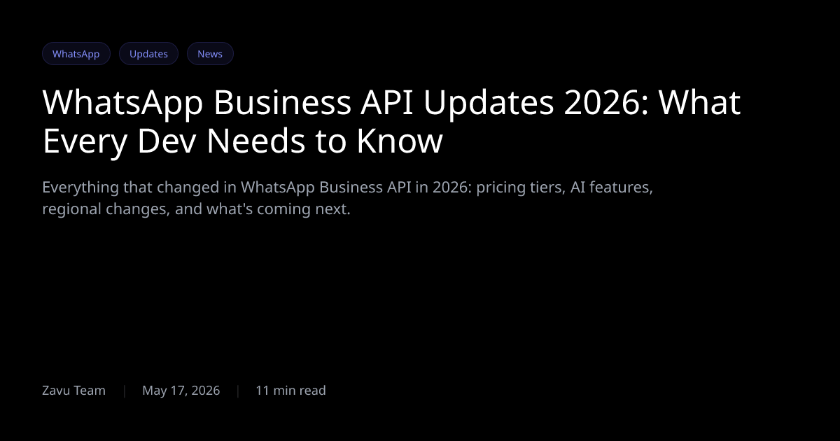 WhatsApp Business API Updates 2026: What Every Dev Needs to Know