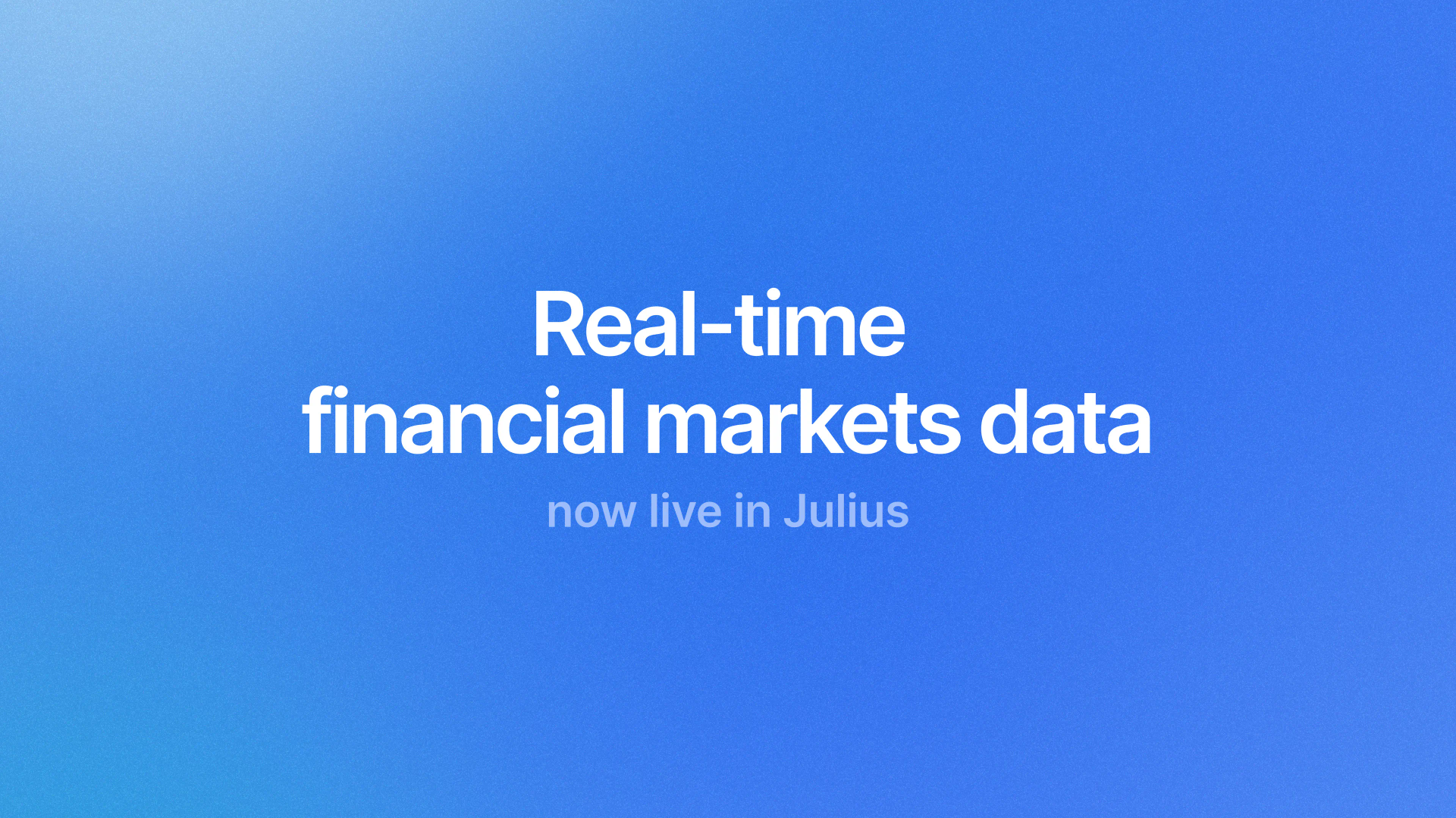 Announcing our partnership with Julius