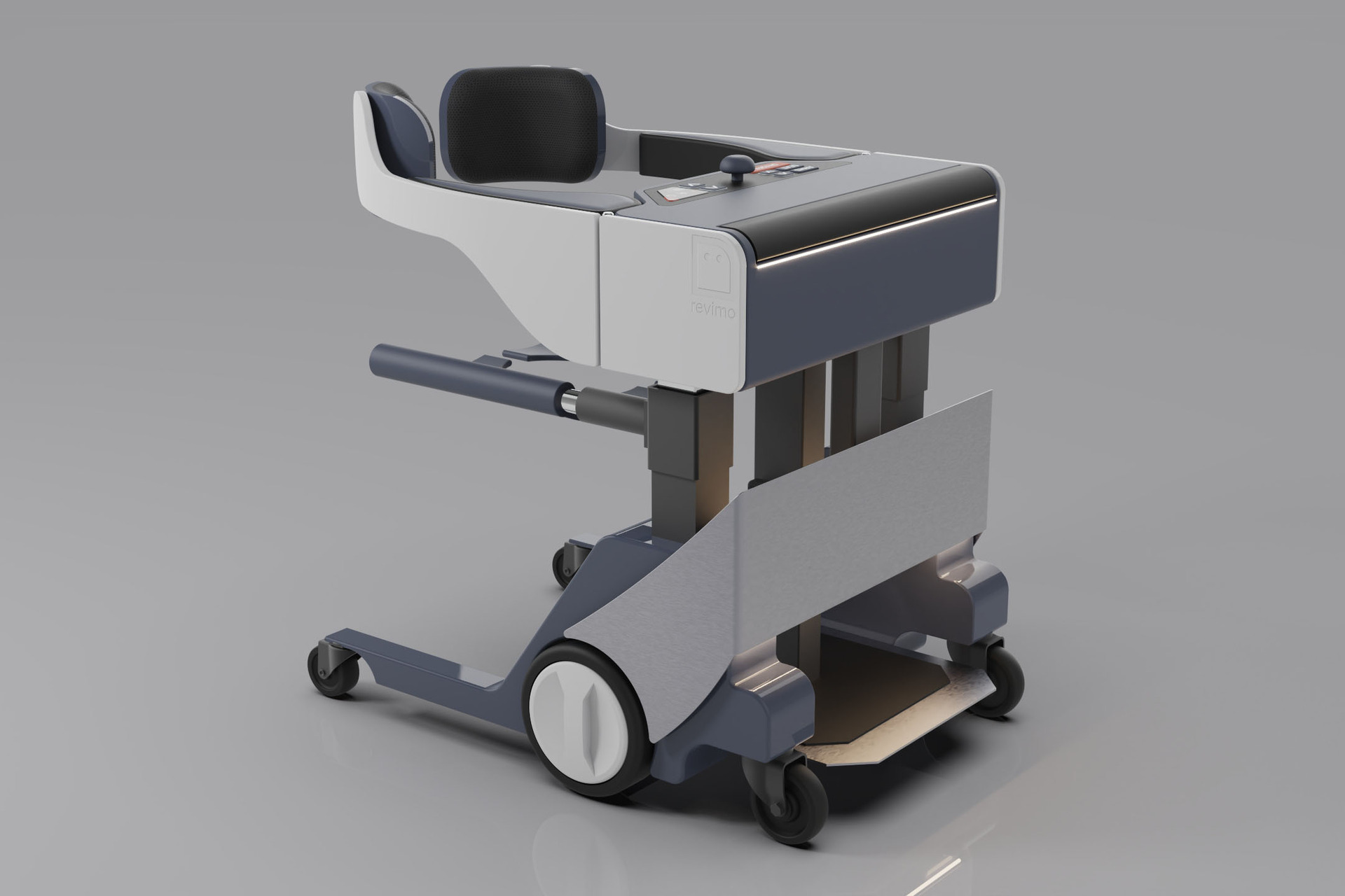This robotic transfer device can lift a person without slings or ceiling rails