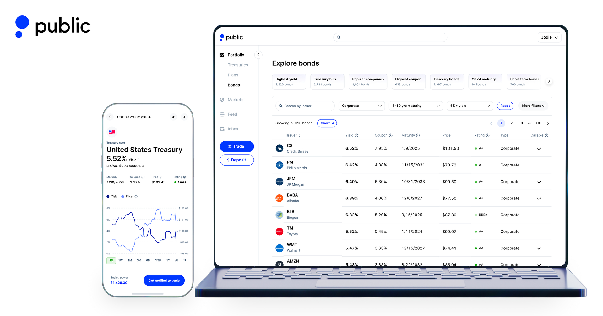 Investing Platform Public Expands Fixed Income Offering with the Launch of Corporate and Treasury Bonds