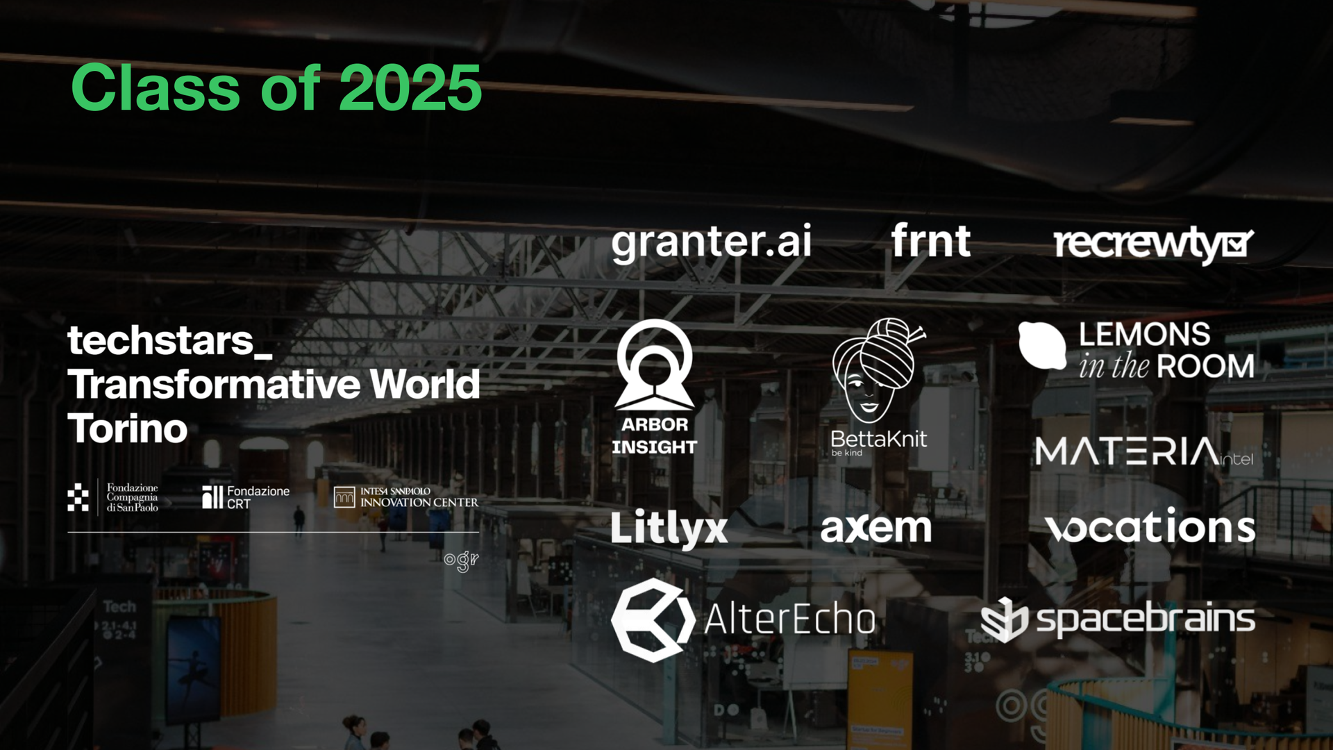 Welcoming the 2025 Class of the Techstars Transformative World Torino Accelerator