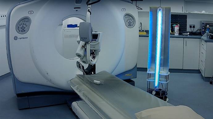 Violet disinfection robot from Akara Robotics uses Intel Movidius for safety