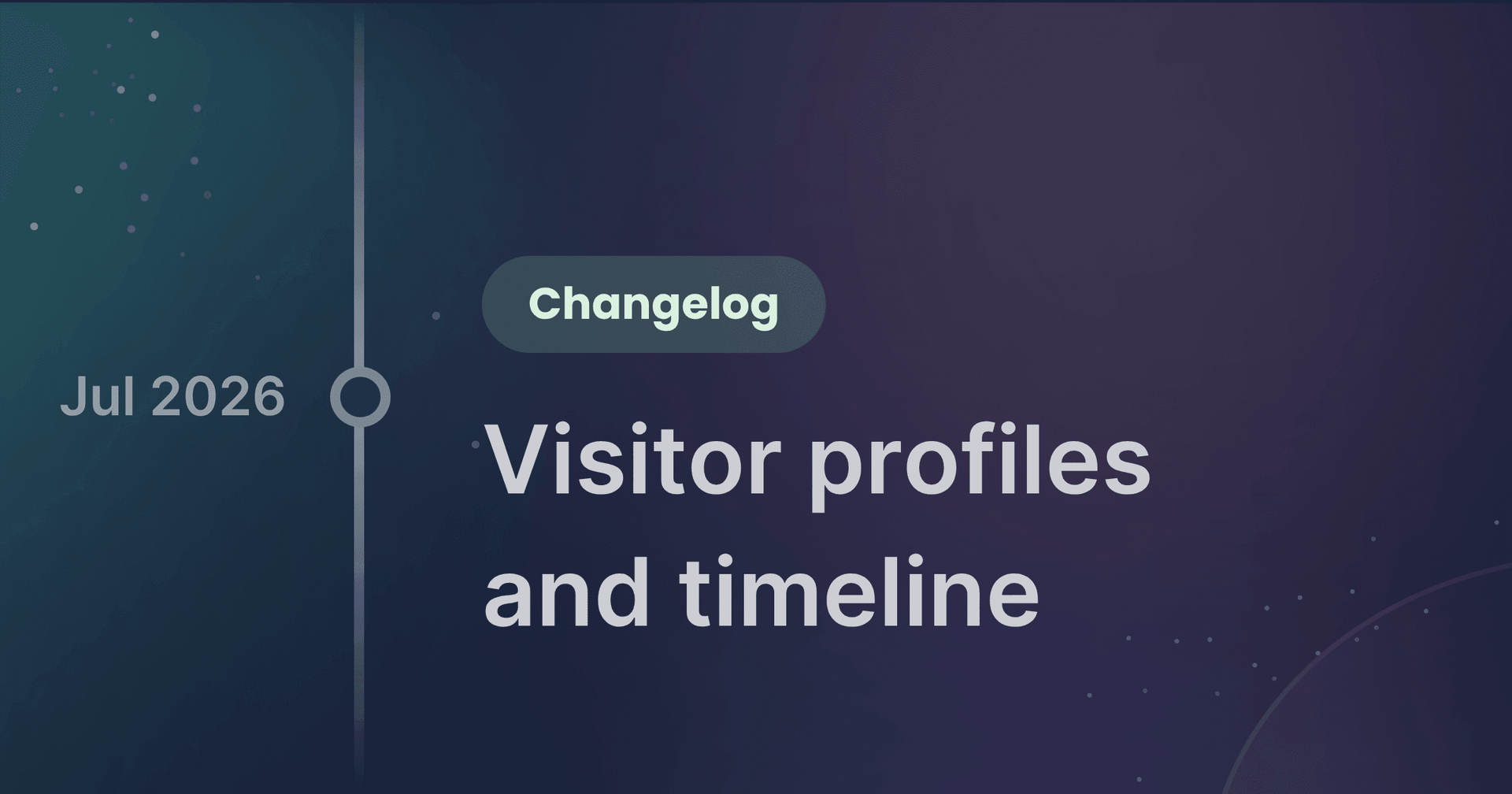 Product update: website visitor profiles and timeline