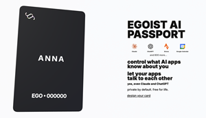 Y Combinator-Backed Egoist Machines Launches AI Passport - the Only Way to Securely Store and Share Your Personal Data Across AI Assistants like ChatGPT and Claude