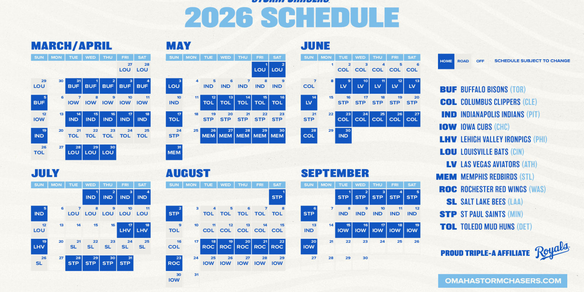 Storm Chasers Announce Full 2026 Schedule