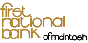 The First National Bank of McIntosh logo