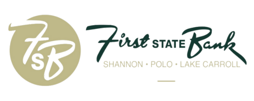 First State Bank Shannon Polo Lake Carroll logo
